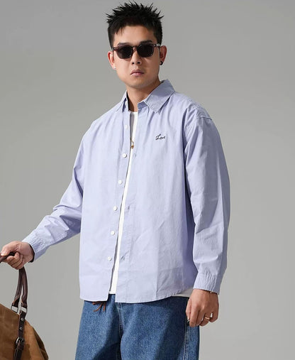 カジュアル刺繍シャツジャケット