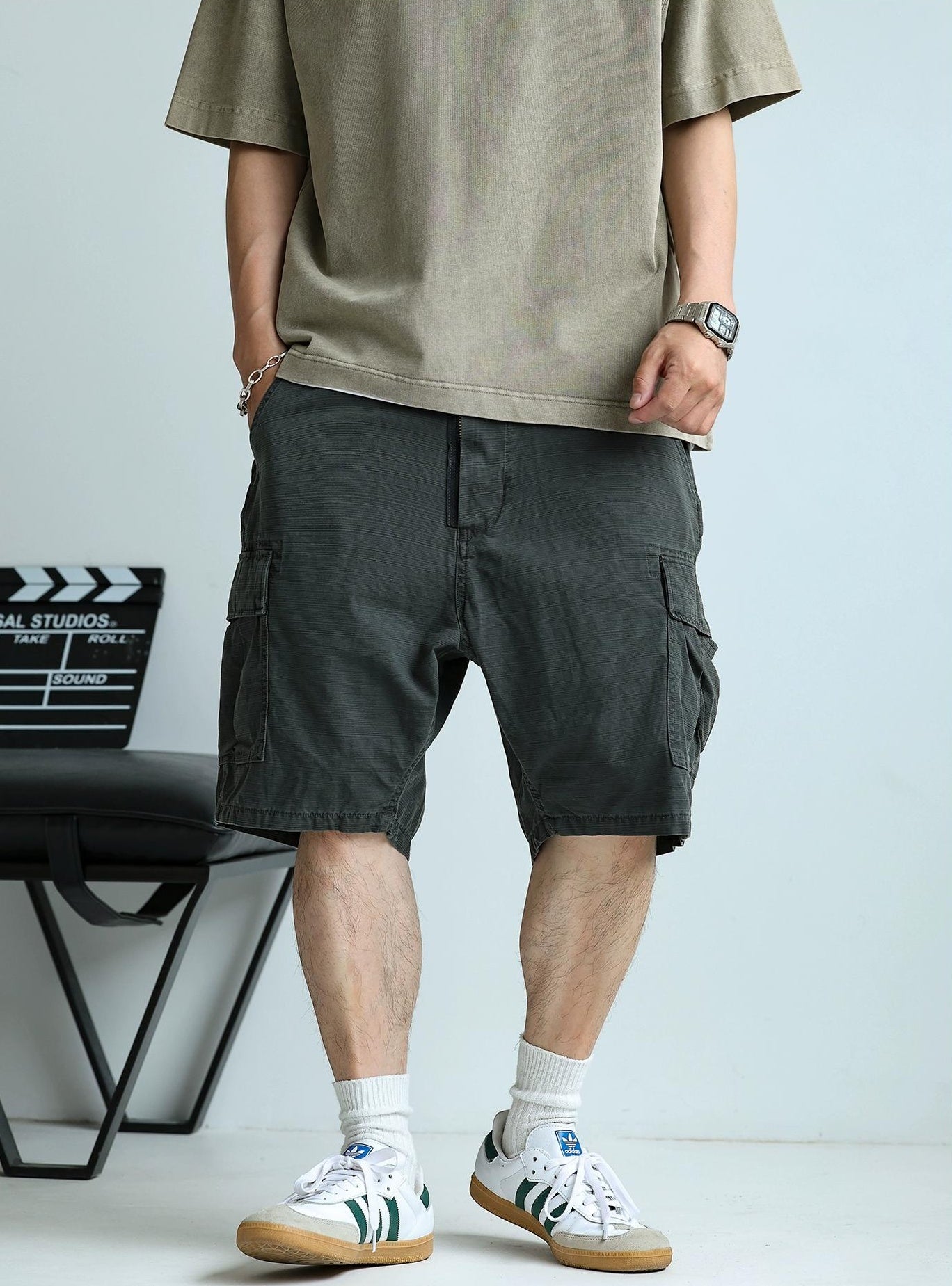 Multi-Pocket Casual Shorts