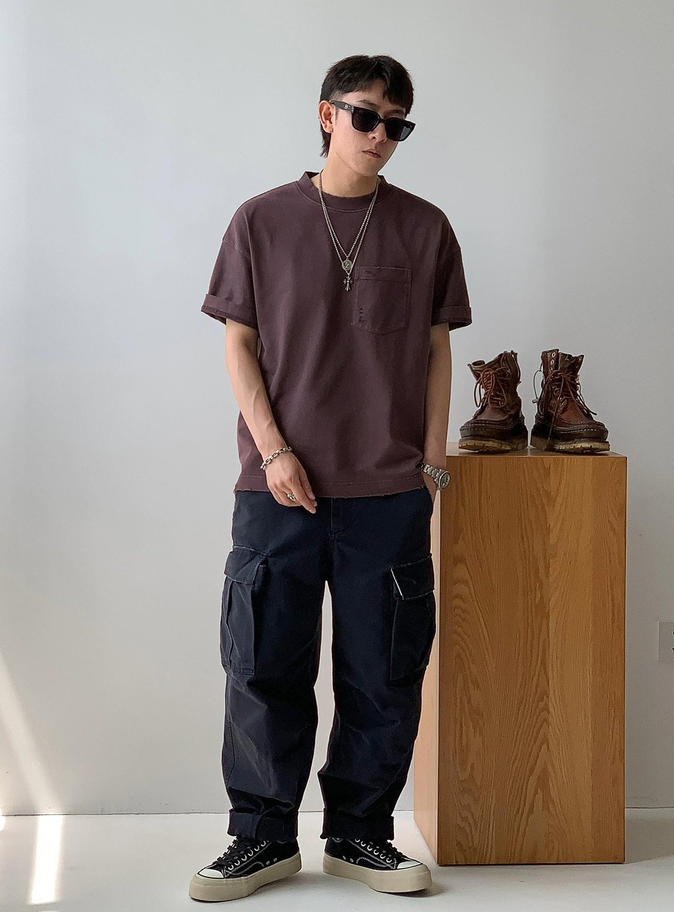 Retro Spliced Pocket Tee