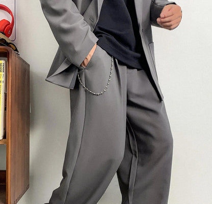 カジュアルルーズストレートパンツ