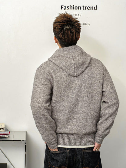 Retro Casual Hooded Cardigan