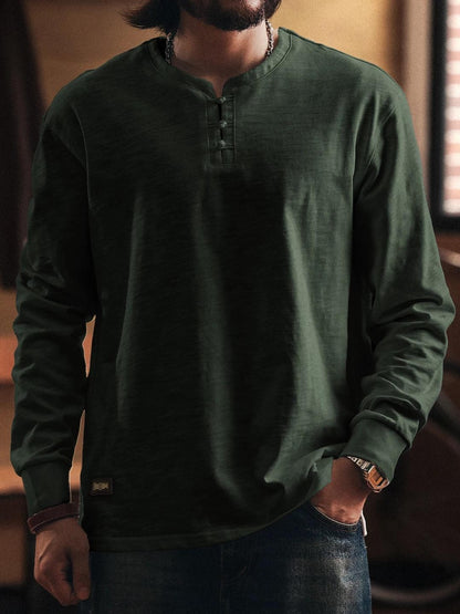 レトロカジュアルロングスリーブTシャツ