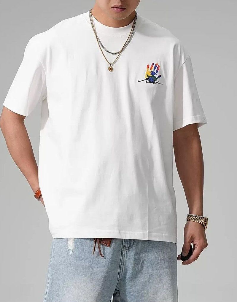 ヘビー プリント カジュアル Tシャツ