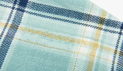 Plaid Spliced Long Sleeve Shirt