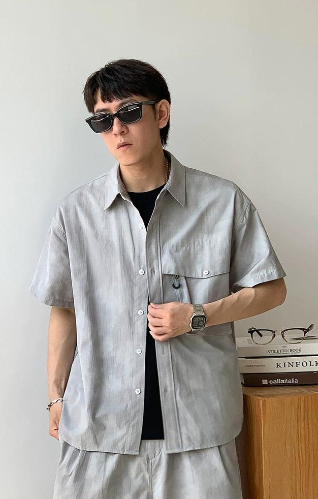 Gray Quick-Dry Casual Shirt