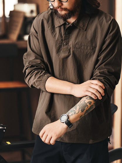 レトロシルクポロシャツ