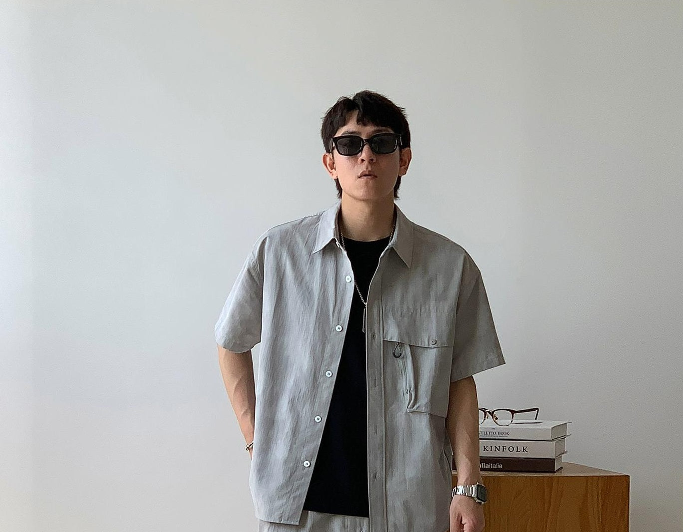 Gray Quick-Dry Casual Shirt