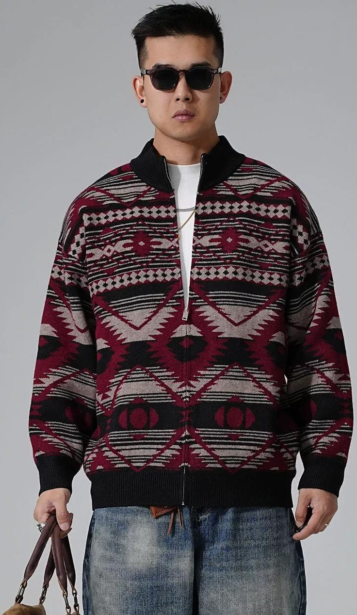 Heavyweight knit cardigan