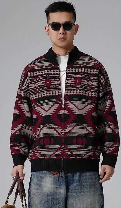 Heavyweight knit cardigan