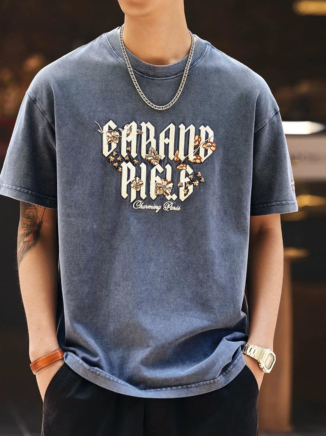 レトロヘビーサンドストーンTシャツ