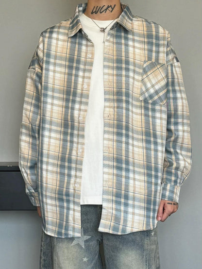 レトロチェックシャツジャケット