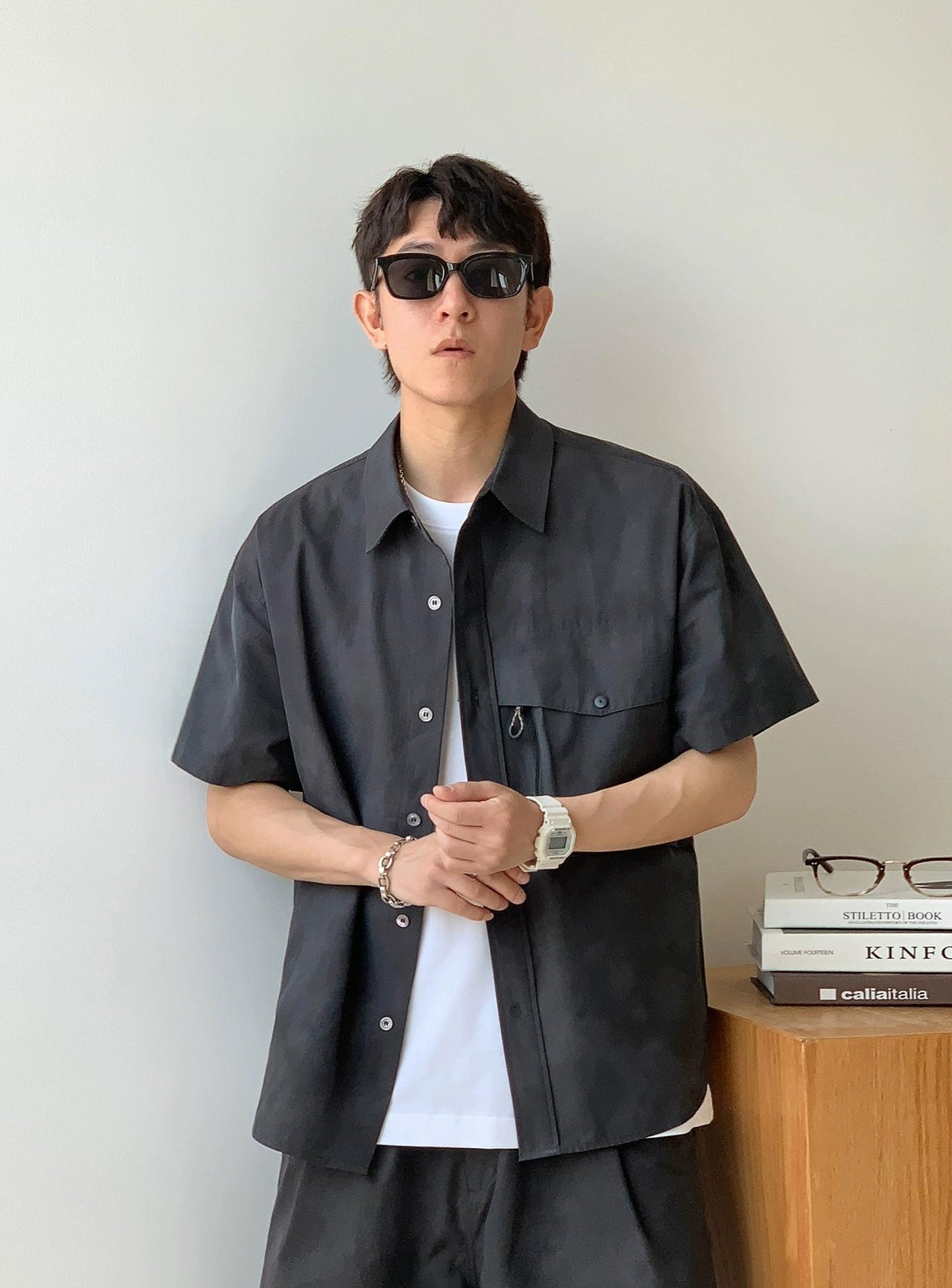 Gray Quick-Dry Casual Shirt