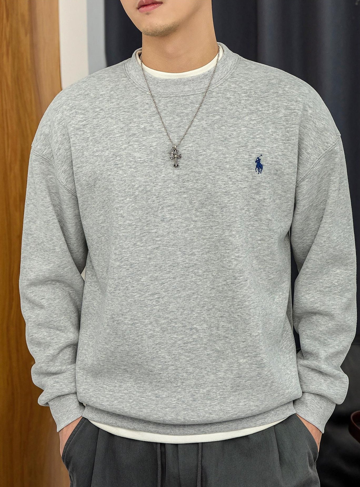 Retro Embroidered Pullover Sweater