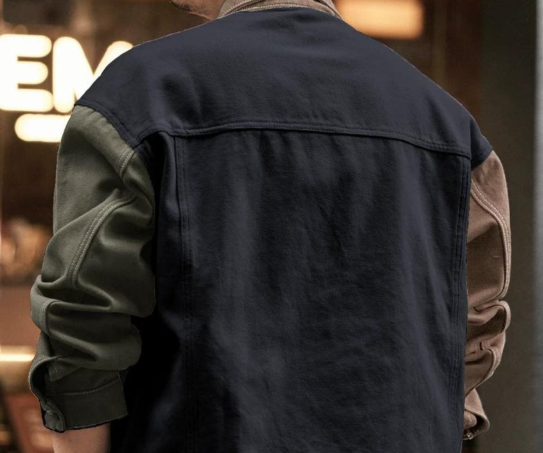 レトロカラー・ブロックジャケット