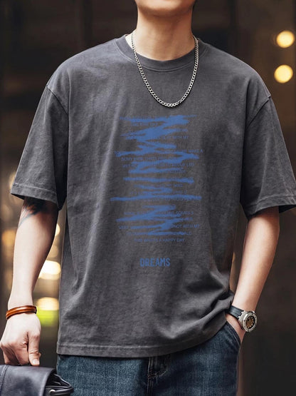 レトロプリント ルーズフィットTシャツ