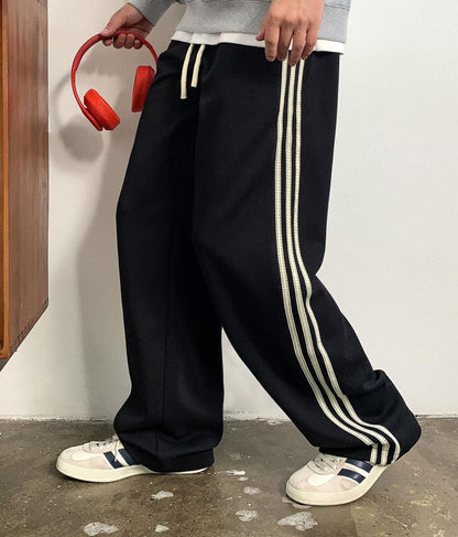 Casual Striped Elastic Pants