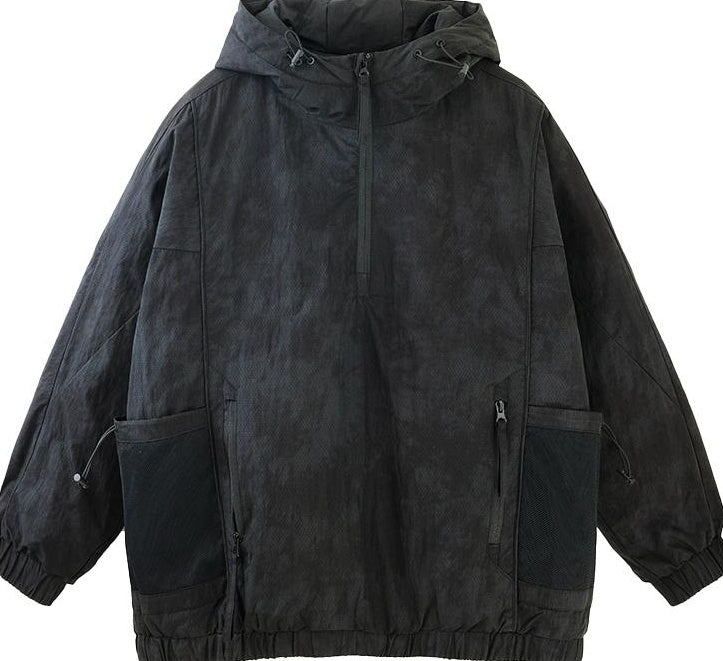 ファッションカモフラージュハーフジップジャケット