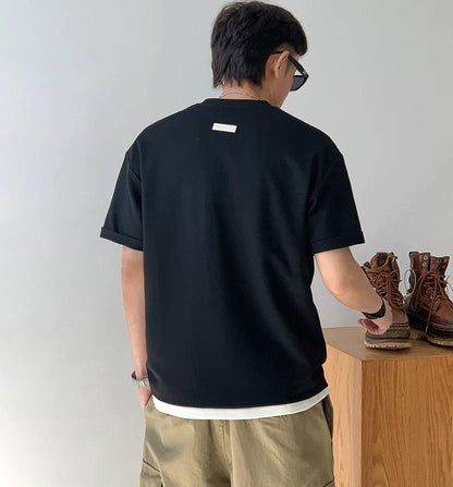 カジュアルソリッドカラーＴシャツ
