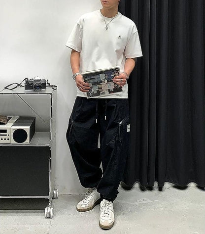 サマー ブreathable エンブロイダード Tシャツ