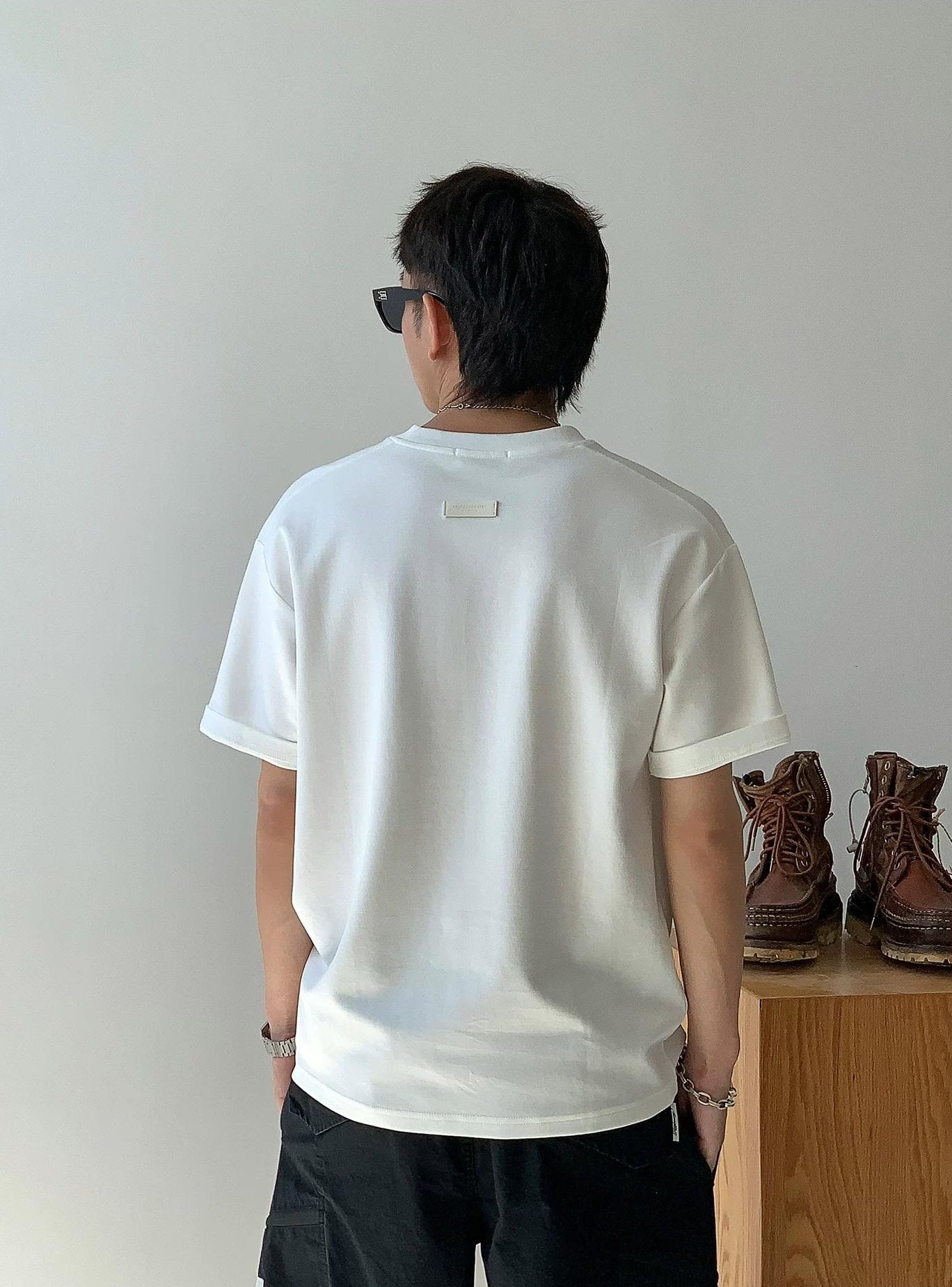 カジュアルソリッドカラーＴシャツ