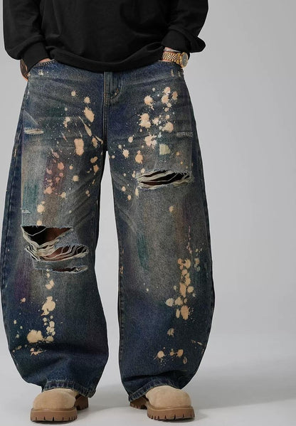 ヴィンテージ グラフィティ ワイドジーンズ