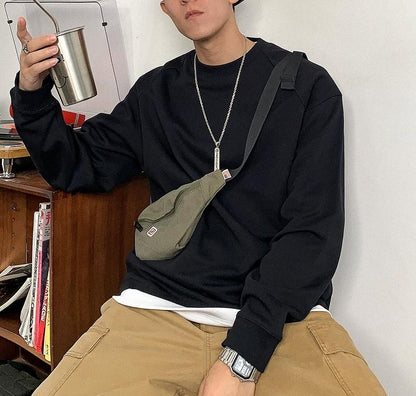 ベーシック ソリッド カラー ロングスリーブ Tシャツ