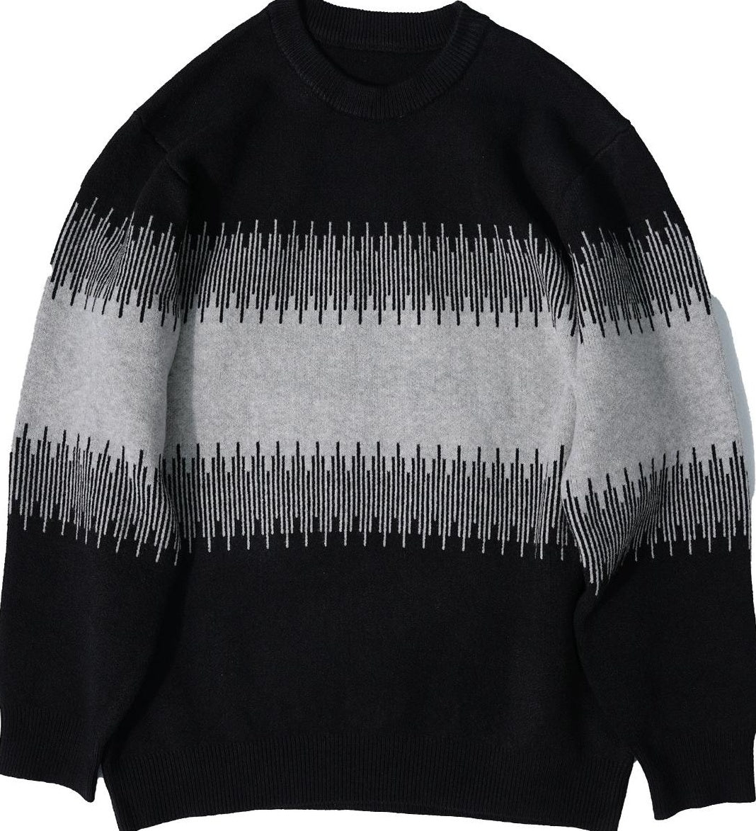 Color Block Round Neck Sweater