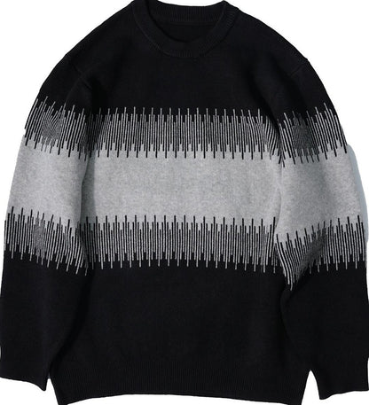 Color Block Round Neck Sweater