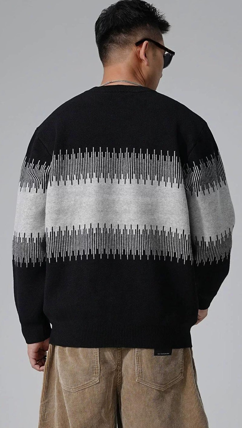 Color Block Round Neck Sweater