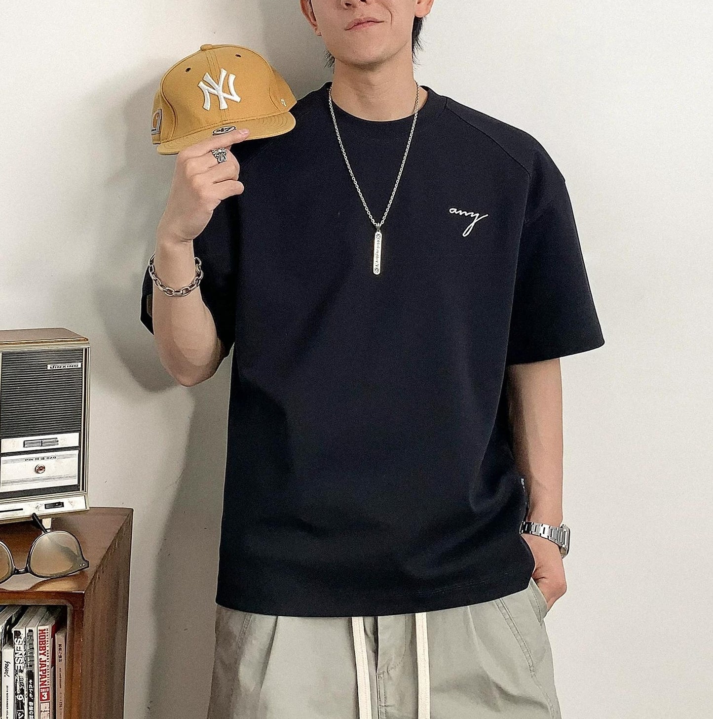 ヘビー刺繍ショートスリーブTシャツ