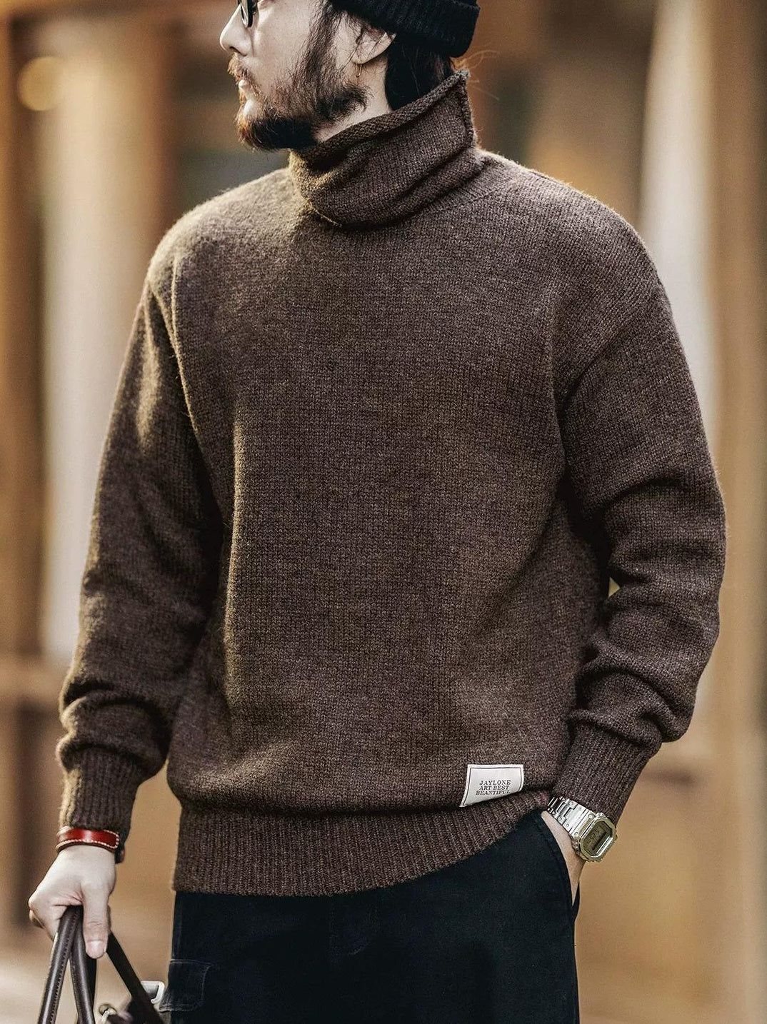 Heavy Knit Turtleneck Sweater