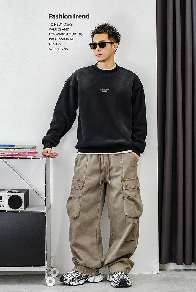 Fleece Layered Streetwear Top