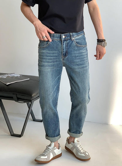 Lang Blue Washed Jeans