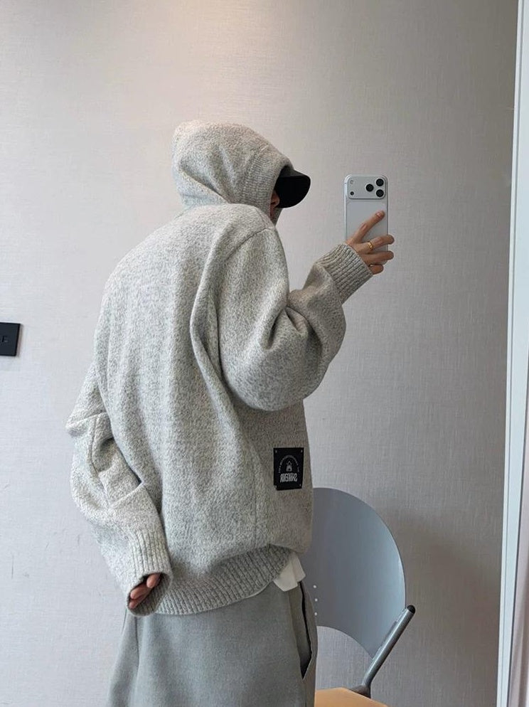 コージー フード付き セーターコート