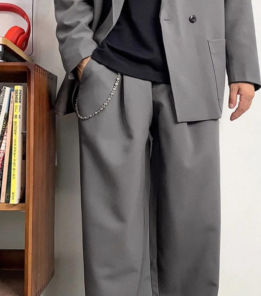 カジュアルルーズストレートパンツ