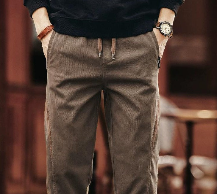 Retro Color Block Work Pants