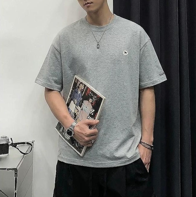 サマー ブreathable エンブロイダード Tシャツ