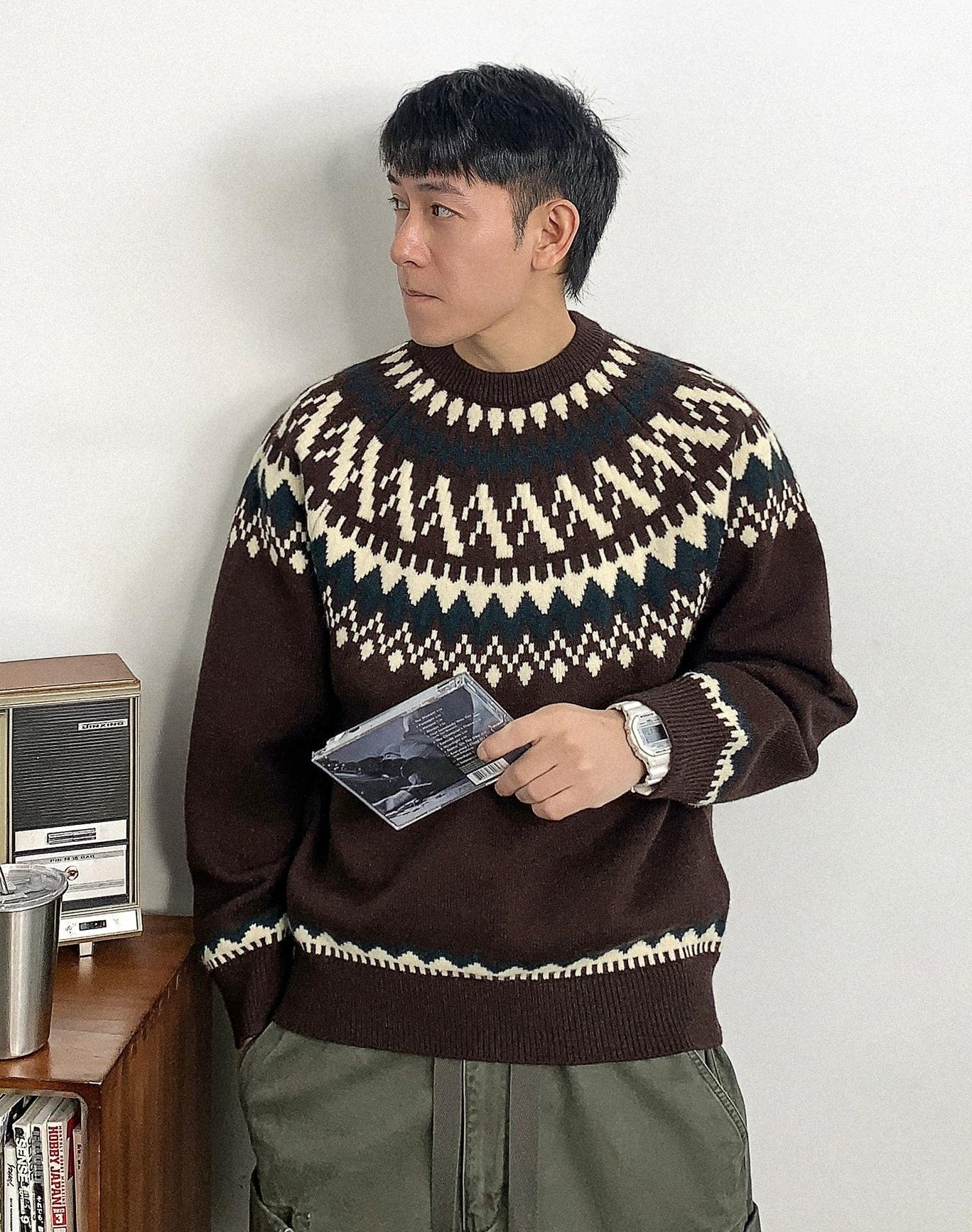 Retro Fair Isle Knit Sweater