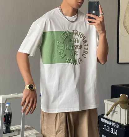 クール ワイルド アルファベットプリントＴシャツ