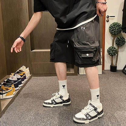 Embroidered Utility Shorts