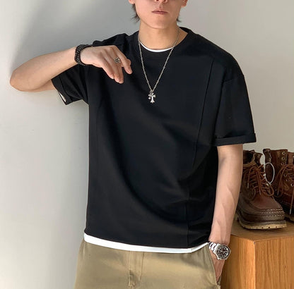 カジュアルソリッドカラーＴシャツ