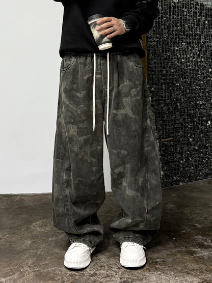 Retro Camouflage Fleece Pants