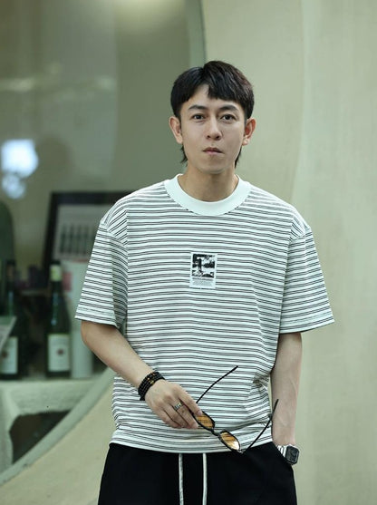 Striped Patchwork T-Shirt