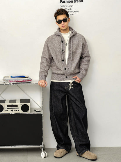 Retro Casual Hooded Cardigan