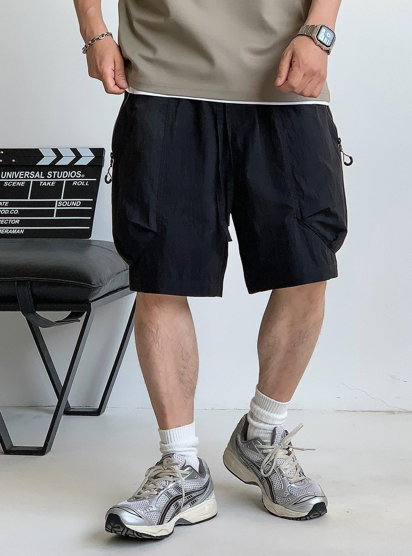 Men's Casual Zipper Shorts