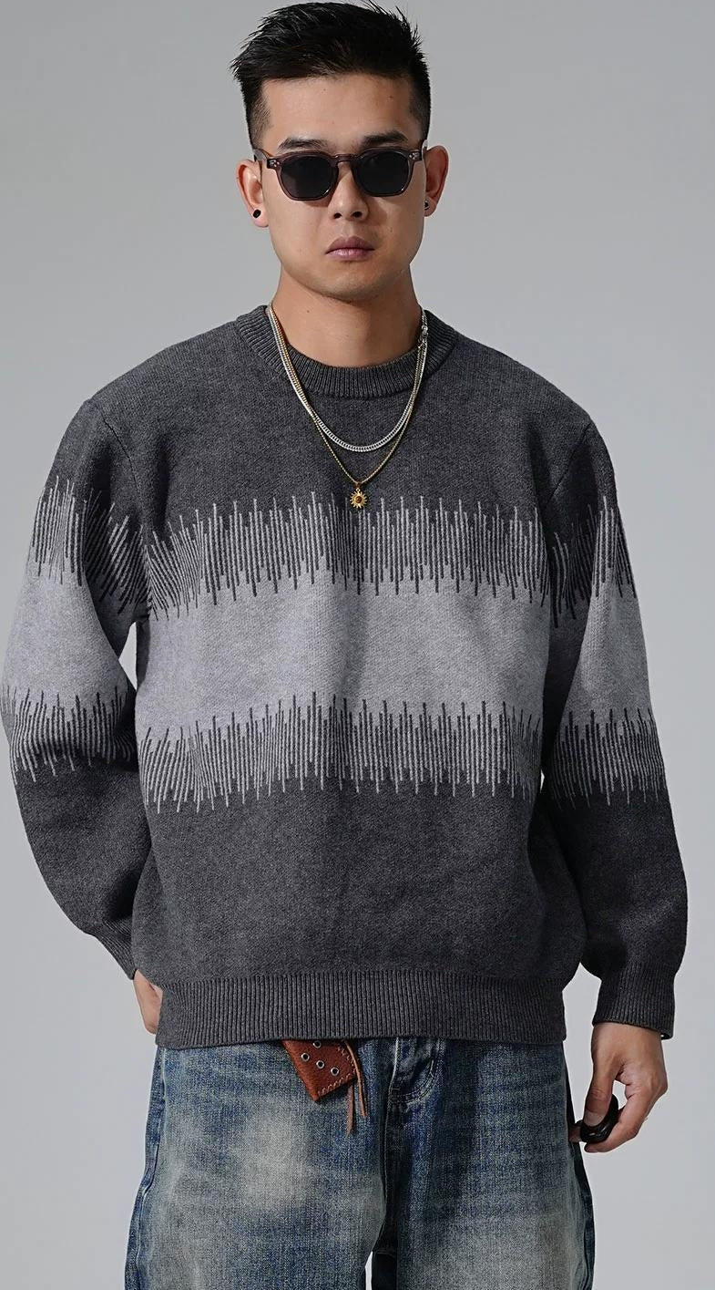 Color Block Round Neck Sweater