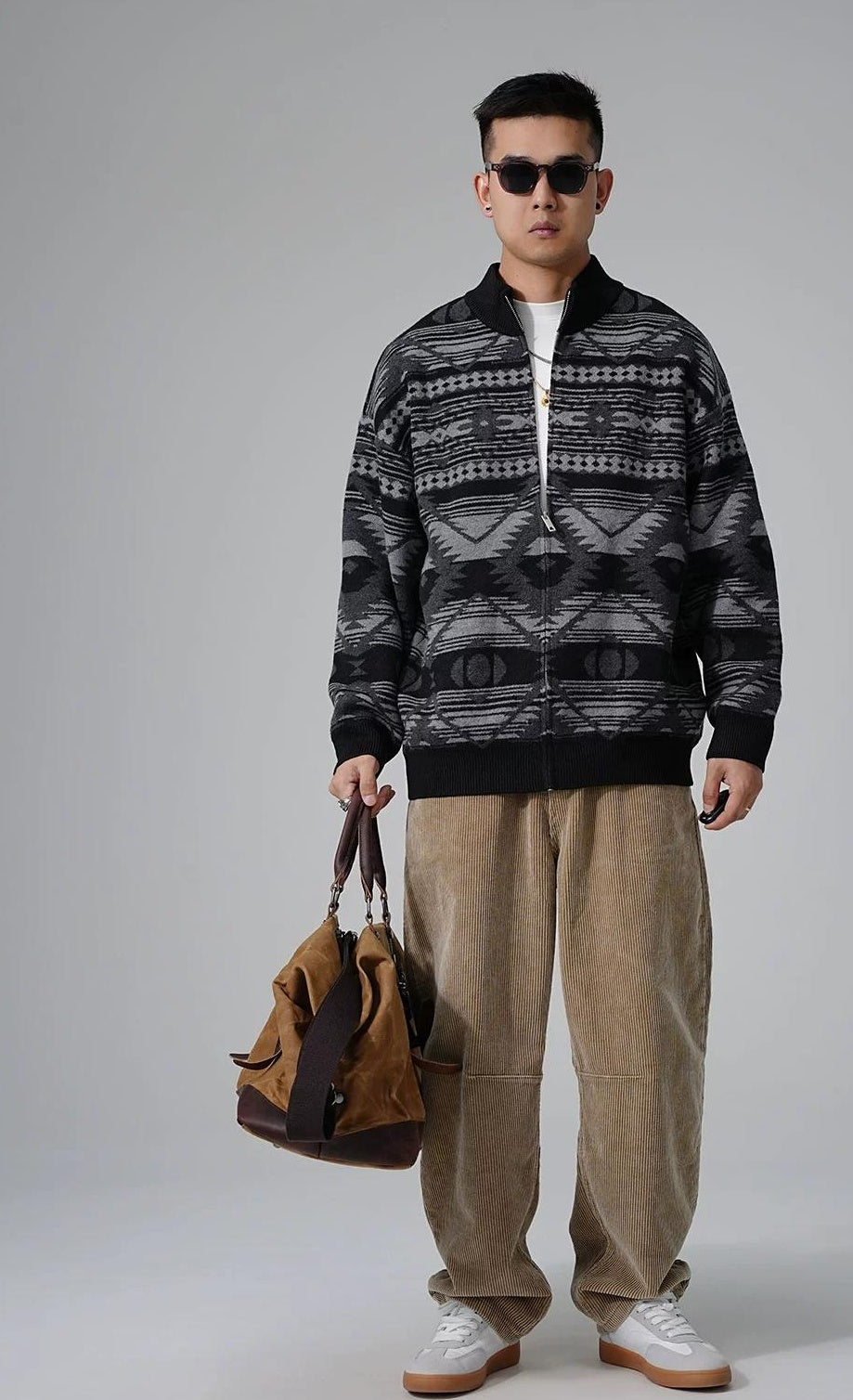 Heavyweight knit cardigan