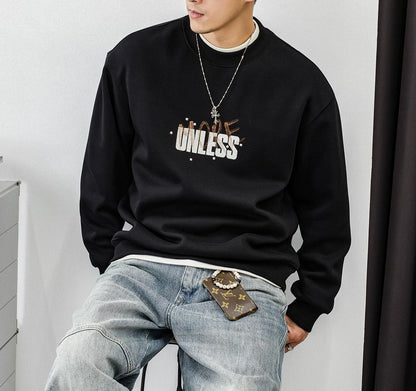 グラフィティスタイルプルオーバーセーター