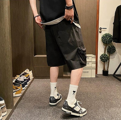 Embroidered Utility Shorts