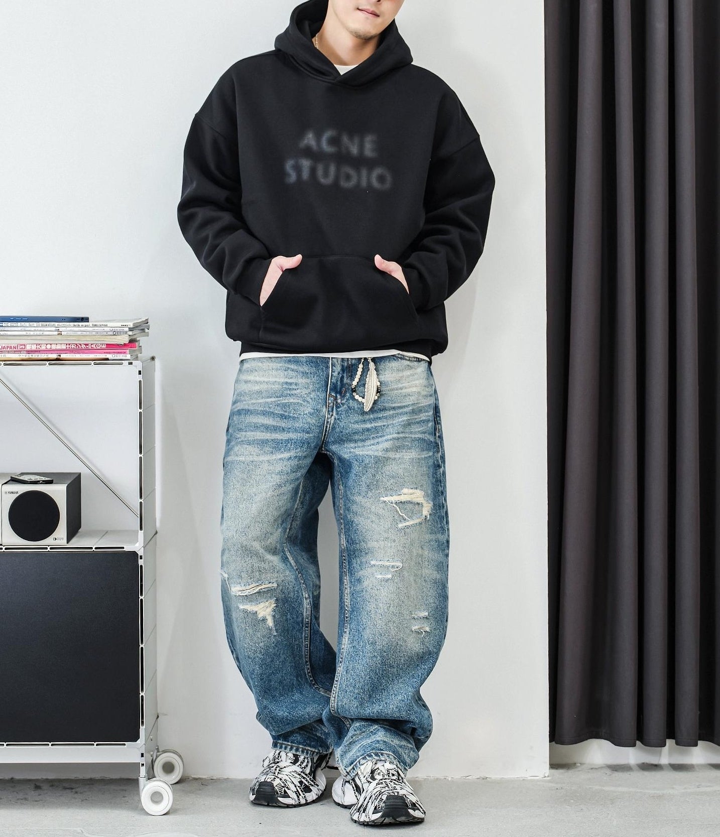 Fleece hooded jacket